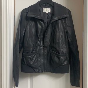 Like new grey faux leather jacket